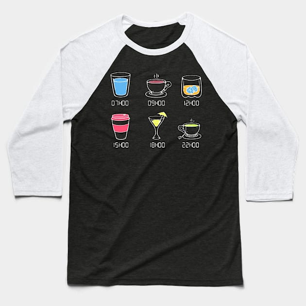 All drinks in a day Baseball T-Shirt by smartrocket